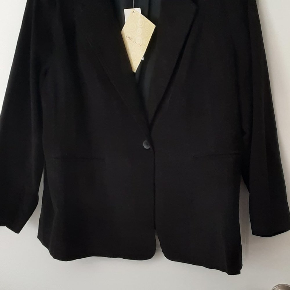 Denim & Co. One Button Corduroy Blazer